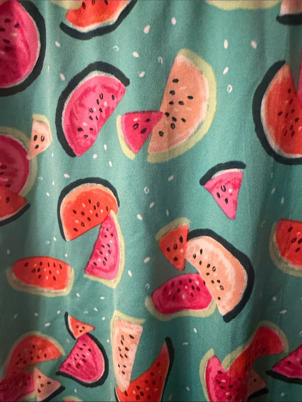 Source Unknown Kids One-Piece Swimsuit - Aqua with Multicolor Watermelon Print